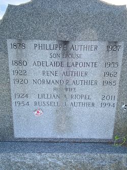 Lillian A. <I>Riopel</I> Authier 