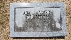 Ada Lillian <I>Jackson</I> Clanton 