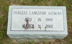 Burgess <I>Langston</I> Altman 