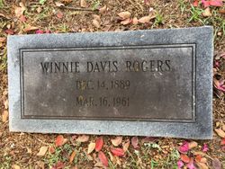 Winnie Gertrude Jefferson <I>Davis</I> Rogers 