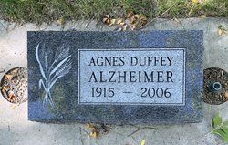 Agnes <I>Duffey</I> Alzheimer 