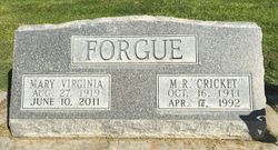 Mary Virginia <I>Schaaf</I> Forgue 