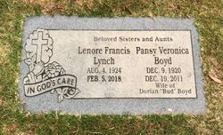 Pansy Veronica “Pan” <I>Lynch</I> Boyd 