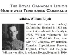 Private William Elijah Adkins 