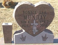 Bonnie Lea <I>Cornett</I> Munday 