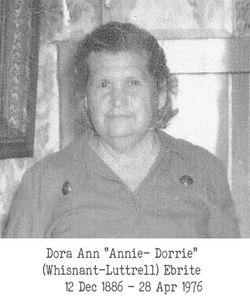 Dora Ann “Annie-Dorrie” <I>Whisnant-Luttrell</I> Ebrite 