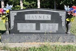 Betty Jane <I>Patton</I> Haynes 