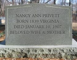 Nancy Ann <I>James</I> Privett 