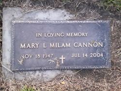 Mary Louise <I>Milam</I> Cannon 