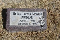 Shirley <I>Lomax</I> Mansell Duggan 