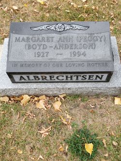 Margaret Ann “Peggy” <I>Anderson</I> Albrechtsen 