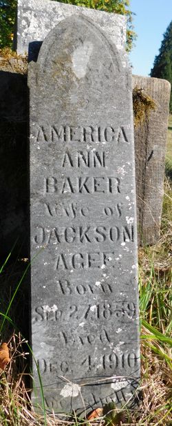 America Ann “Annie” <I>Baker</I> Agee 