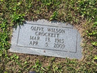 Olive <I>Wilson</I> Crockett 