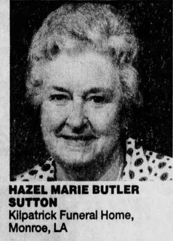 Hazel Marie <I>Butler</I> Sutton 