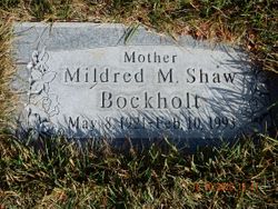 Mildred M <I>Shaw</I> Bockholt 