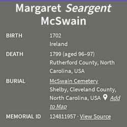 Margaret Etta <I>Seargent</I> McSwain 