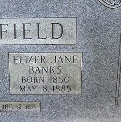 Elizabeth Jane “Elizer” <I>Banks</I> Sheffield 