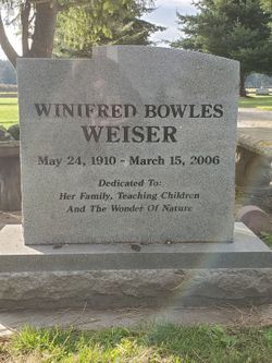 Winifred <I>Bowles</I> Weiser 