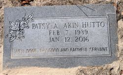 Patsy Ann <I>Akin</I> Hutto 