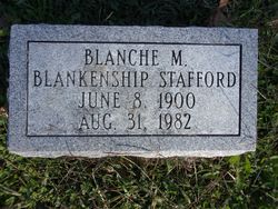 Blanche M <I>Hertel</I> Blankenship Stafford 