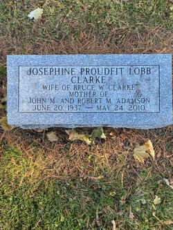 Josephine Proudfit <I>Lobb</I> Adamson Clarke 
