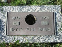 Elizabeth Ann “Betty” <I>Fisher</I> Briles 