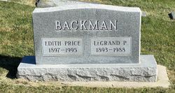 Edith Mary <I>Price</I> Backman 