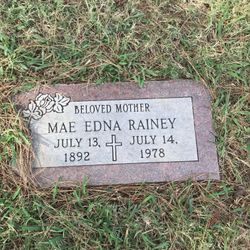 Mae Edna <I>Bradley</I> Rainey 