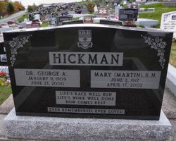 Mary <I>Martin</I> Hickman 