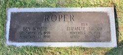 Elizabeth <I>Taylor</I> Roper 