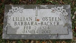 Lillian L <I>O'Steen</I> Barbara Backer 