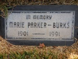 Marie Anna Parker <I>Hill</I> Burks 