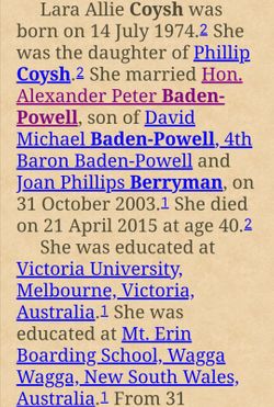 Lara Allie <I>Coysh</I> Baden-Powell 