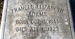 Frances Elizabeth <I>Moore</I> Adams 