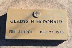Gladys H <I>Claphan</I> McDonald 