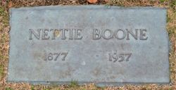 Harriett “Nettie” <I>Ratliff</I> Boone 