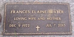 Frances Elaine <I>Bailey</I> Slater 