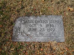 Sadie May <I>Hubler</I> Owens Stone 