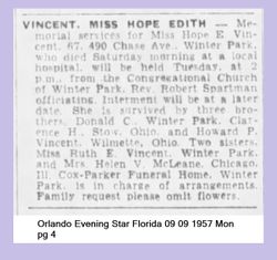 Hope Edith Vincent 