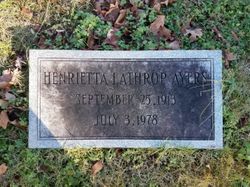 Henrietta <I>Lathrop</I> Ayers 
