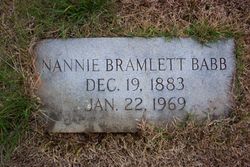 Nannie Downs <I>Bramlett</I> Babb 