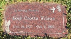 Rosa Lois <I>Crotts</I> Wilson 