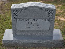 Joyce Bernice <I>Childress</I> Steiner 