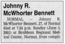 Johnny R. McWhorter Bennett 