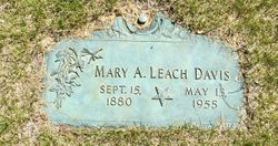 Mary A. <I>Leach</I> Davis 