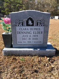 Clara <I>Dupree</I> Denning Elder 