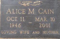 Alice M. <I>Tews</I> Cain 