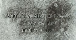 Mary <I>McAllister</I> Apperson 