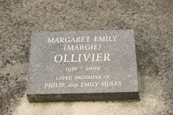 Margaret Emily “Margie” <I>Mules</I> Ollivier 