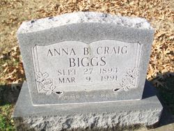 Anna B <I>Craig</I> Biggs 